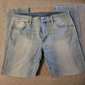 American Eagle Extreme Flex 4 Slim Straight Faded Light Blue Jeans. 34x30